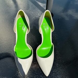 MIX no 6 Women's Cream Heels with Green Insole